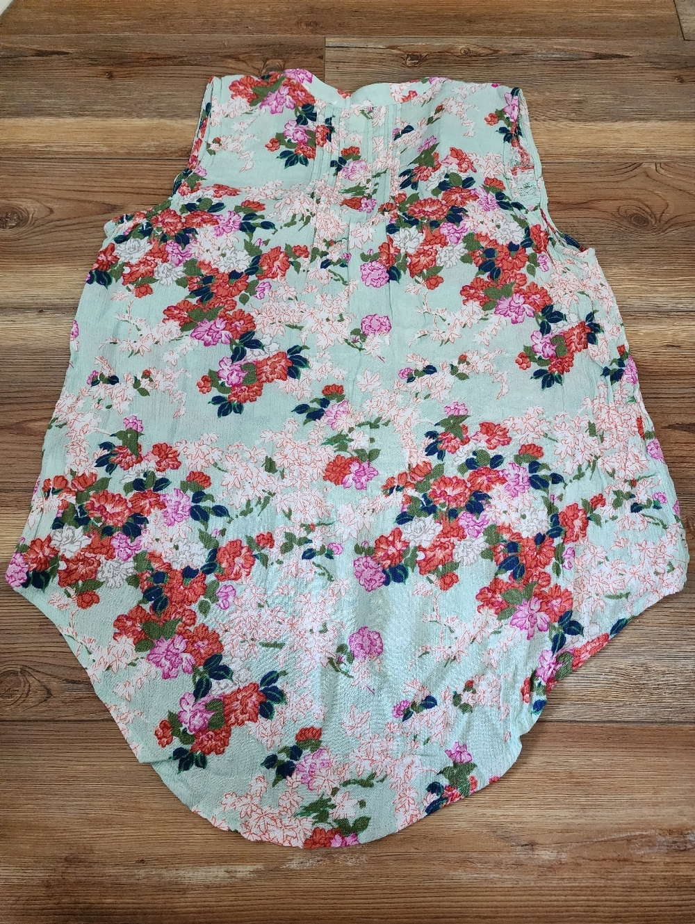 Anthropologie Meadow Rue Top Women's 10 Mint Green Floral Sleeveless - Picture 11 of 13